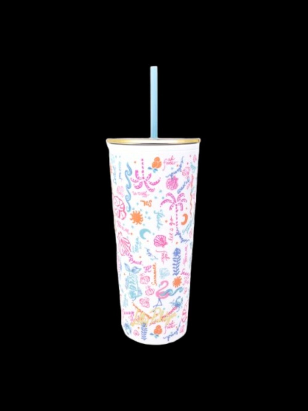 Lilly Pulitzer Tumbler with Straw Summer Serenade